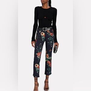 R13 Kick Fit jeans in Useless Treasure Blk Floral size 25